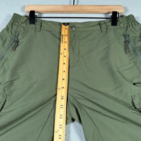 REI Sahara Convertible Cargo Hiking Pants Olive Green Womens 14 Petite UPF 50+ - Picture 8 of 14